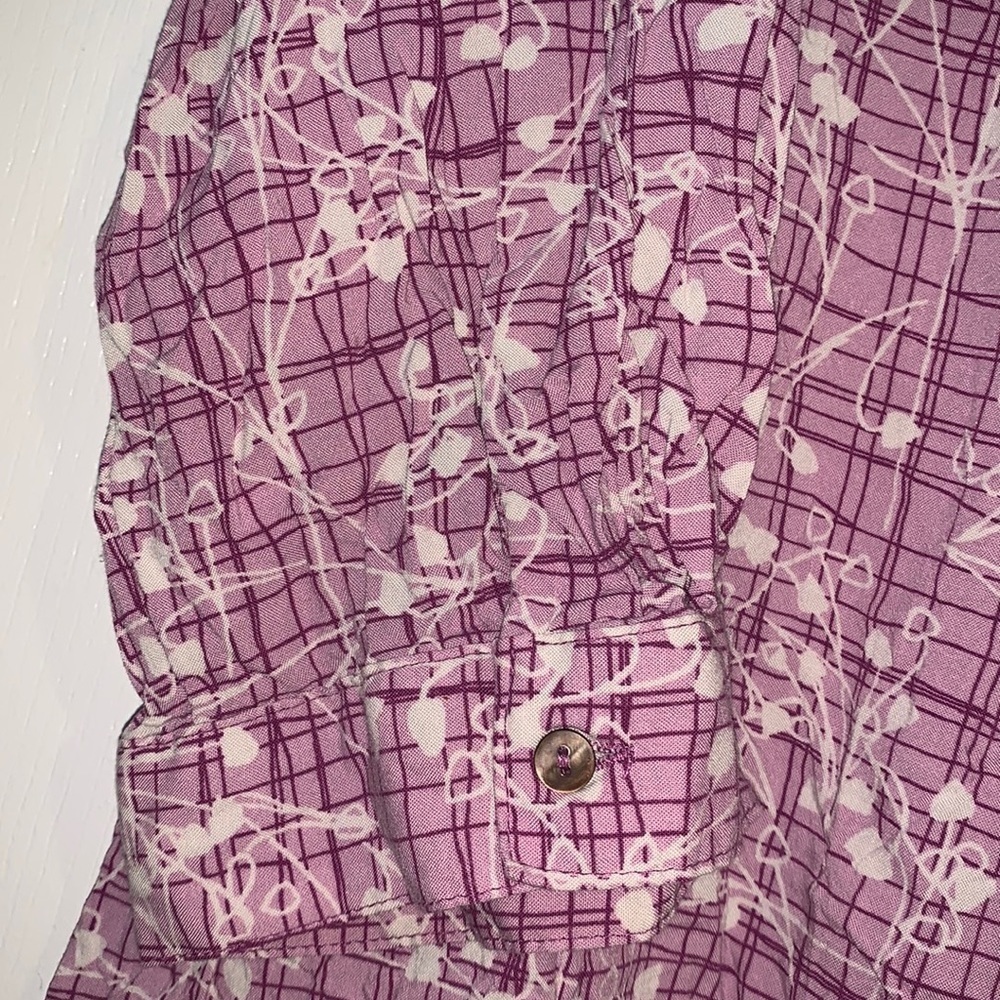 WOMAN WITHIN 3/4 Sleeve-Henley Style-Floral Tunic. Size L 18/20 - Picture 3 of 8
